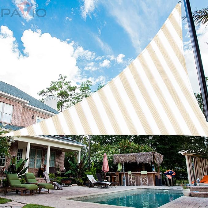 Patio Paradise 17' x 17' x 17' Sun Shade Sail Triangle Canopy Shade Cloth - Image 5
