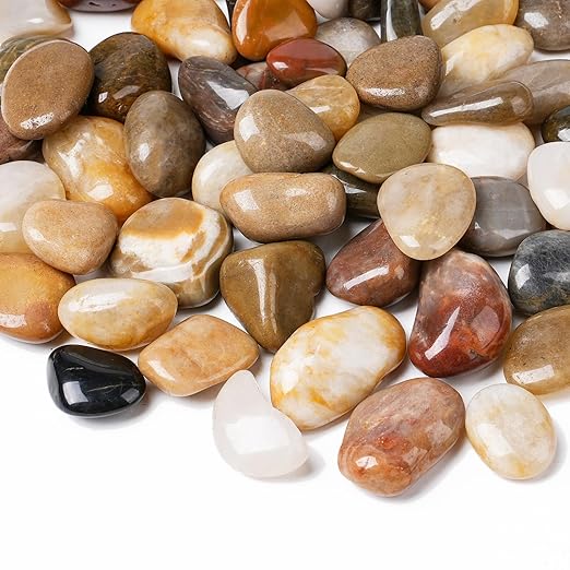 5 lbs Decorative Rocks for Potted Plants, 1-1 1/2 inch River Rocks for Plants by OutdoorD%C3%A9cor