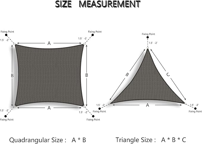 Tronssien Rectangle 12'x16' Sun Shade Sail, 95% UV Blockage Canopy Awning - Image 7