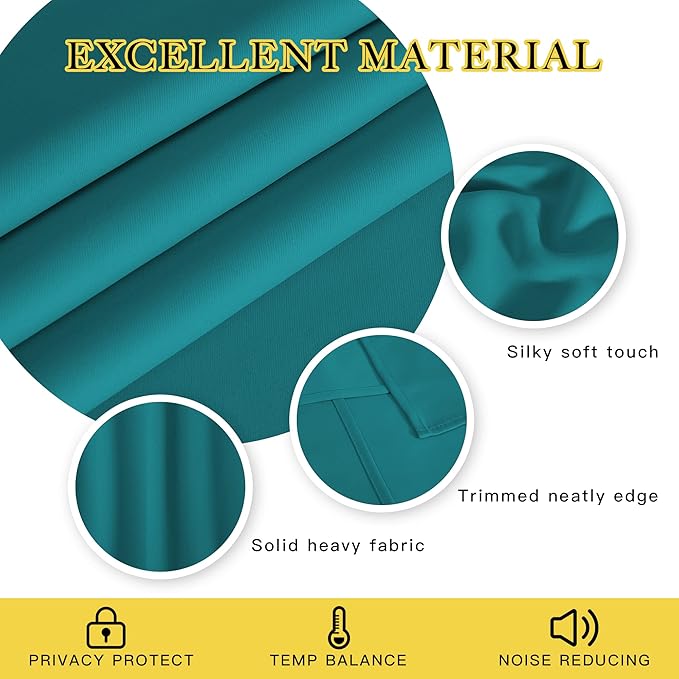 NICETOWN Blackout Patio Curtains 100 x 144 Inches Long - Image 2