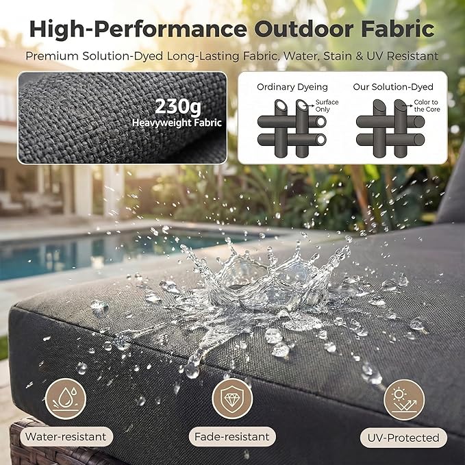 NICESOUL 9pcs Patio Furniture Set - Image 9