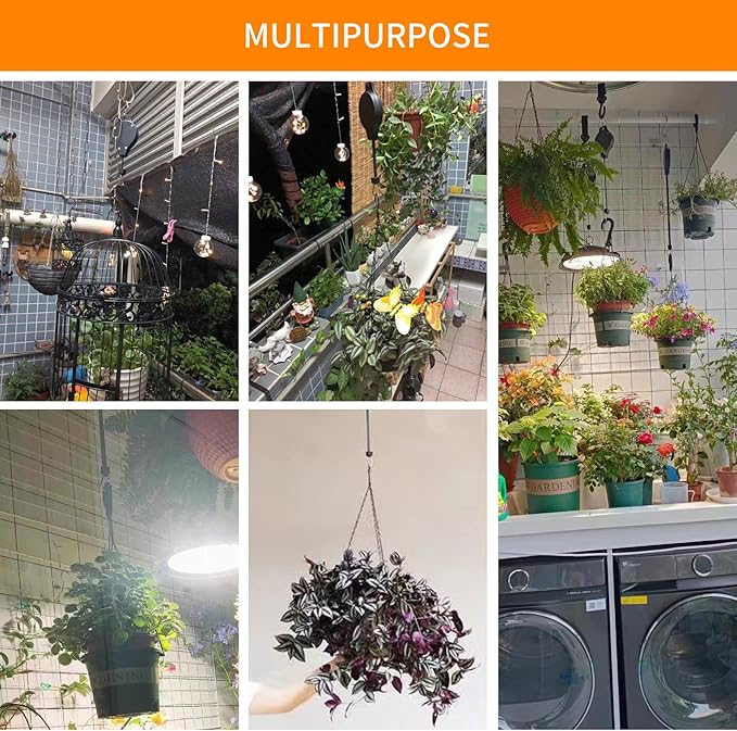 6PCS Retractable Hanging Plant Pulley Hook - Image 7