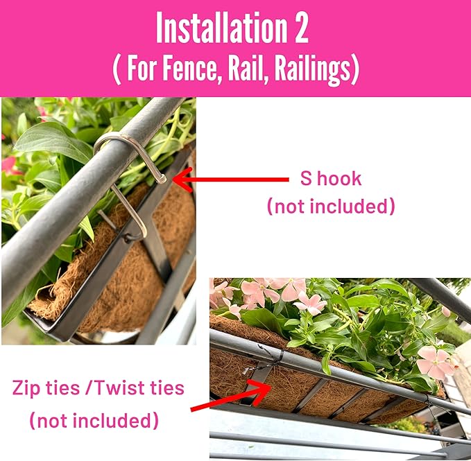 LaLaGreen Wall Planters for Outdoor Plant Deck Railing Planter Boxes for - Image 4