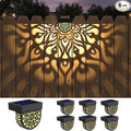 6 Pack Solar Fence Lights Outdoor Wall Lights Plastic Solar Powered Deck Step by EKQ