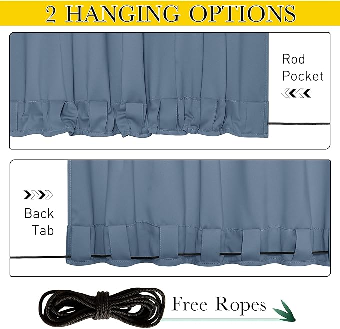 NICETOWN 2 Panels Outdoor Curtains - Image 6