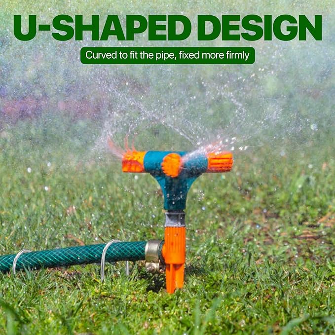U Shape Garden Stakes 50 Packs 4 Inch 11 Gauge Irrigation Tubing Stakes - Image 6
