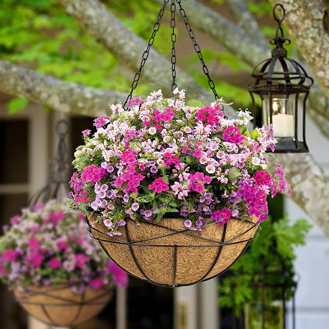 4 Pack 16 Inch Hanging Planters - Image 2