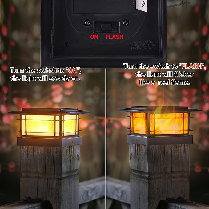 Dynaming 4 Pack Solar Post Cap Lights Outdoor - Image 5