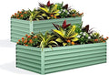 GarveeLife 2pcs 6x3x2 ft Galvanized Raised Garden Bed, Rust-Resistant Raised by GarveeLife