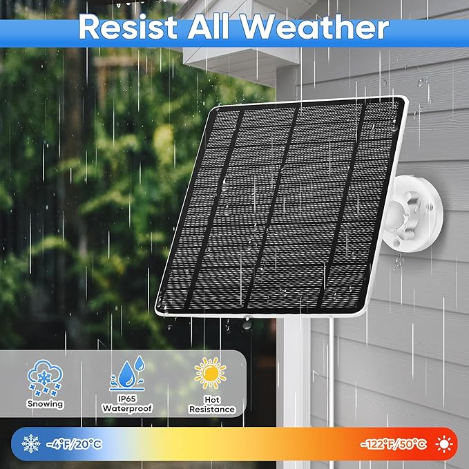 Solar Panel for Ring Camera, 2 Pack 5W Solar Charger Compatible - Image 4