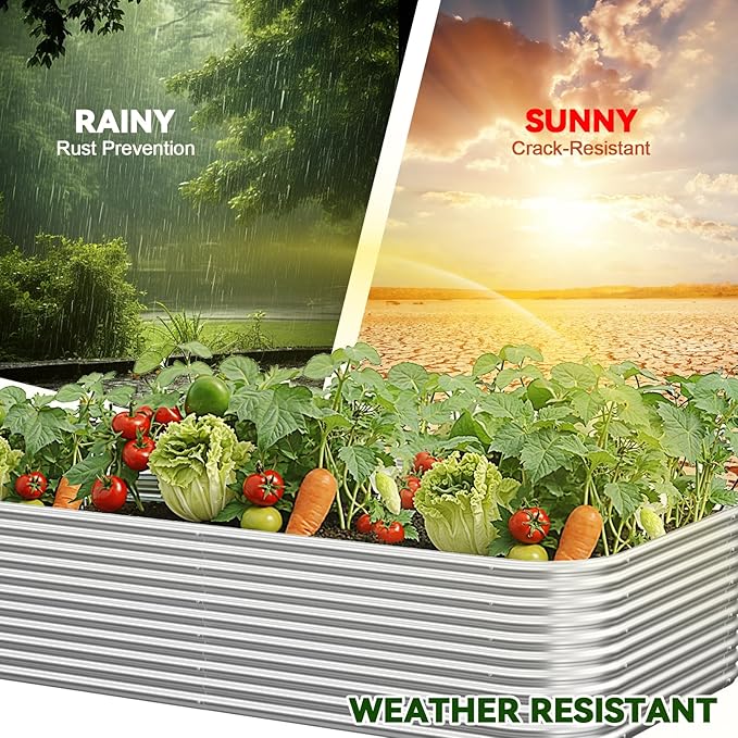 3 Pack Tall 4x2FT Raised Beds for Gardening, Corrugated Galvanized Steel Raised - Image 5