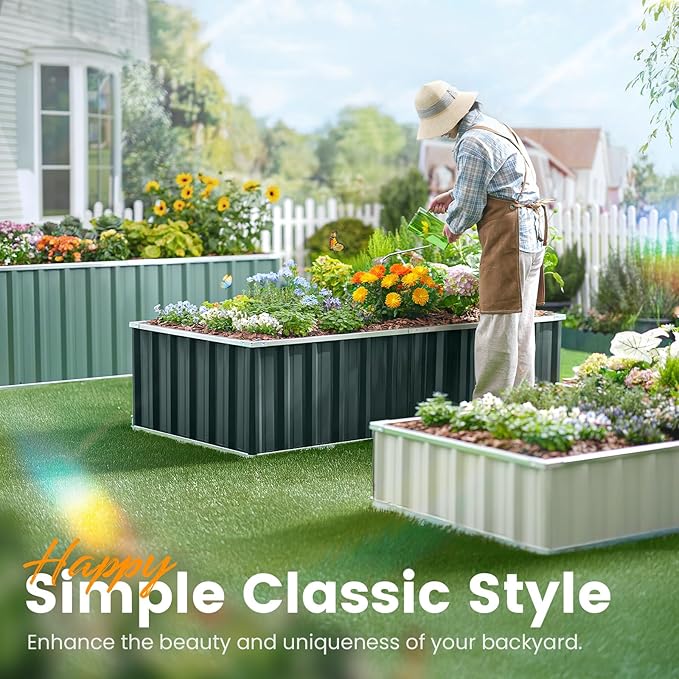 KING BIRD 101" x 36" x 24" Galvanized Raised Garden Bed 2 Installation Methods - Image 4