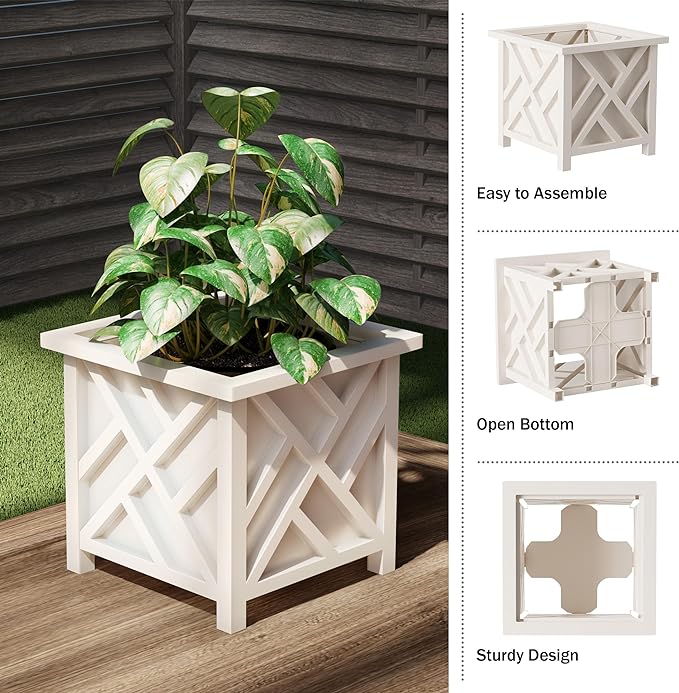 Lattice Design Outdoor Planter Box - Image 3