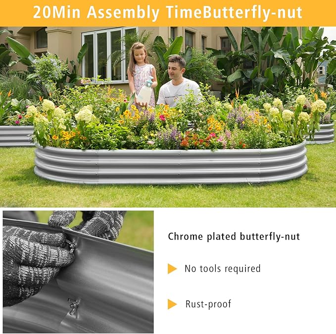 Garden 6x3x1ft Galvanized Raised Garden Bed Kit - Image 4