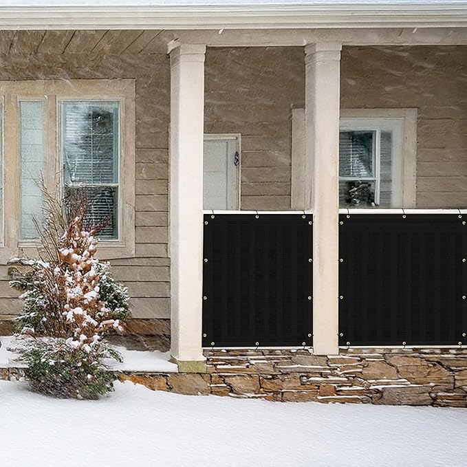 UPGRADE Privacy Fence Screen 3'x77' Black Outdoor 90% Visibility Blockage 170 - Image 7