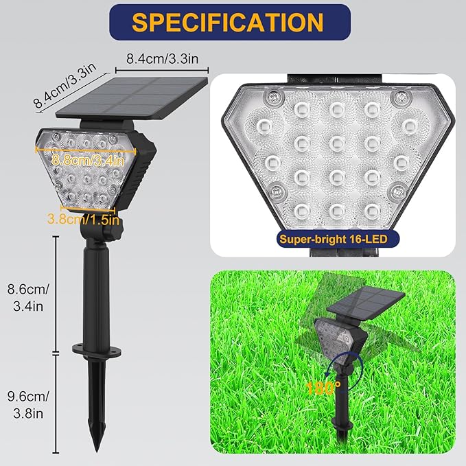 T-SUN Solar Lights Outdoor Waterproof IP65 - Image 7