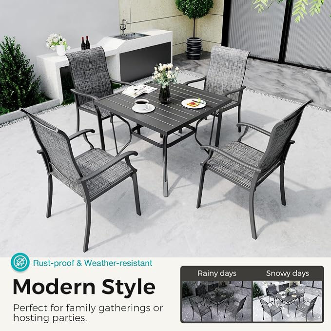 Pamapic 5-Piece Outdoor Dining Set, Patio Dining Set - Image 3