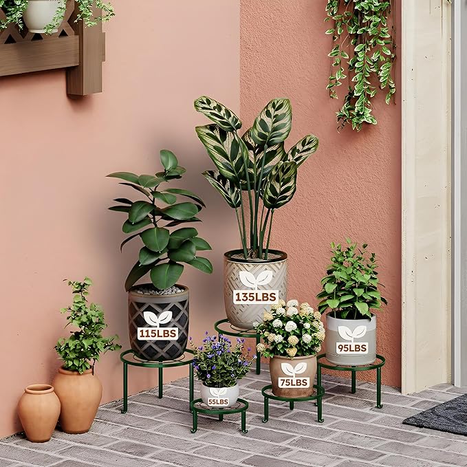 5 Pack Metal Pot Rack Stand, Patented Plant Stand - Image 3