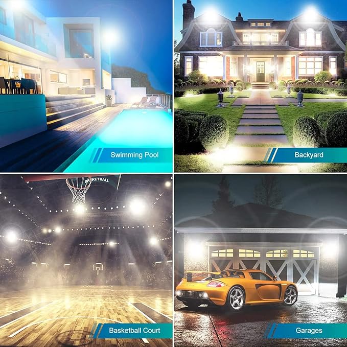 600W 2pack LED Stadium Flood Lights, 67500LM Super Bright LED Arena Outdoor - Image 6