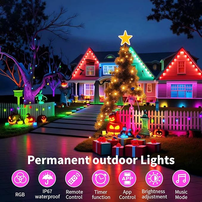 Permanent Outdoor Lights, 300ft Smart Eave Lights - Image 5