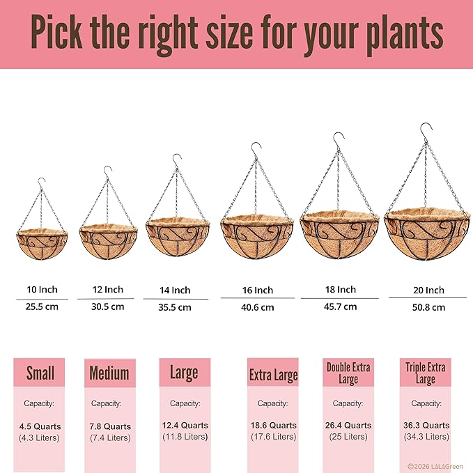 LaLaGreen Hanging Planter for Outdoor Plants Hanging Baskets - Image 6