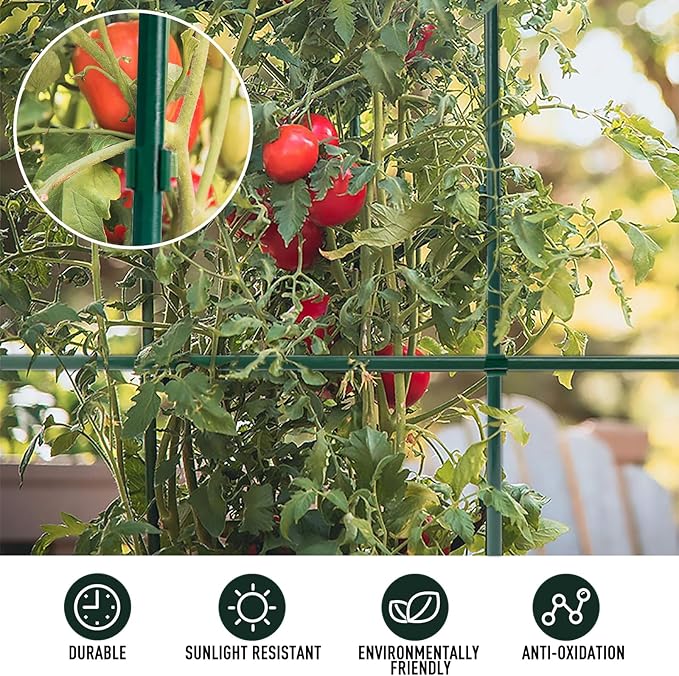 MAXPACE 93pcs Garden Stakes Kit: Includes 30 Sets of Fiberglass Plant Sticks - Image 6
