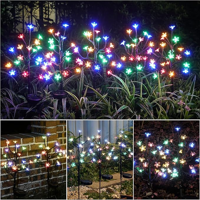 Solar Garden Lights Waterproof, Solar Lights Outdoor Decorative 8Pack, 160Led - Image 7