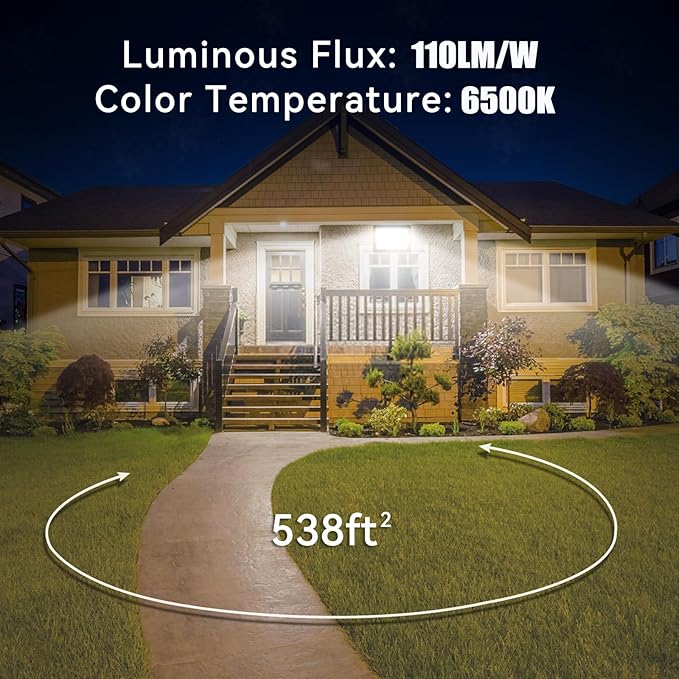4Pack LED Flood Light Outdoor, 50W LED Work Light 5500lmwith 6FT US Plug - Image 2