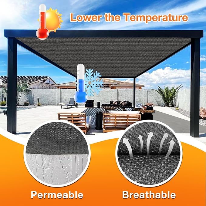 Artpuch Outdoor Pergola Shade Cover 4x7 FT Sun Shade Cloth - Image 4