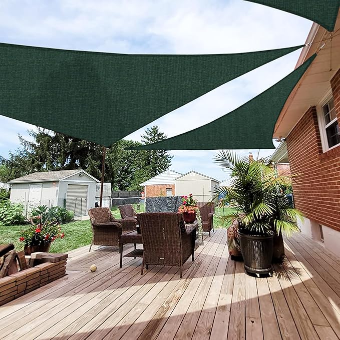 Patio Paradise 10' x 10' x 10' Sun Shade Sail Triangle Canopy Shade Cloth by Patio