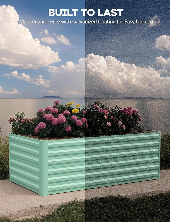 Garvee 2PCS 8x4x2ft Galvanized Raised Garden Bed Outdoor, Rust-Resistant Raised - Image 4