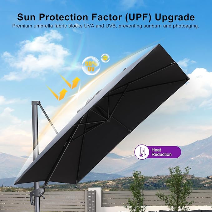 PURPLE LEAF 9 FT Outdoor Umbrella - Image 8