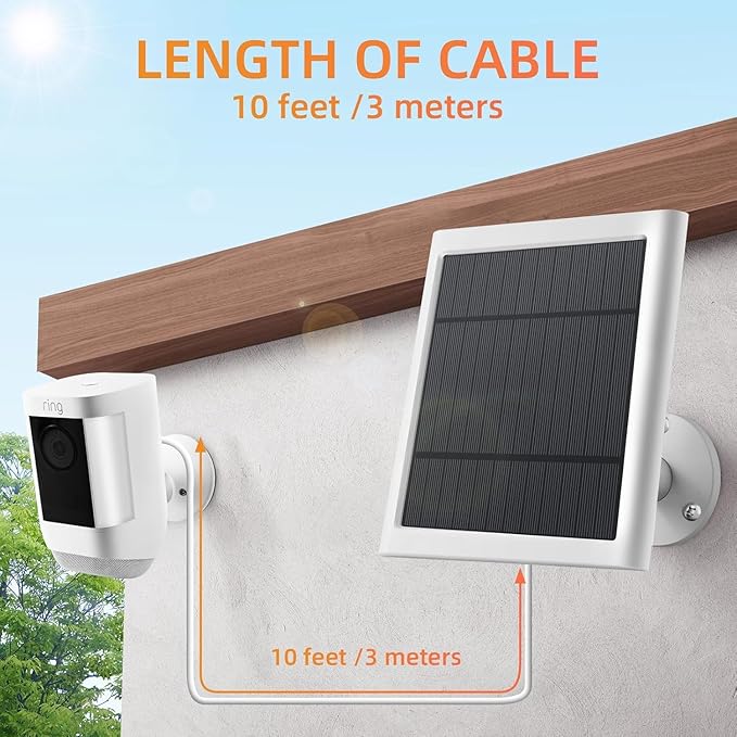 Solar Panel for Ring Camera, 3 Pack 4W Solar Charger Compatible - Image 4