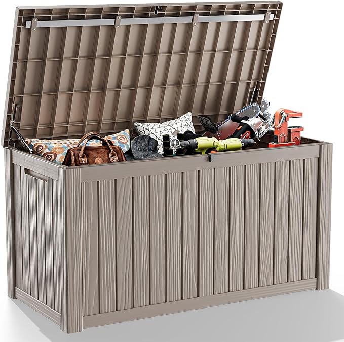 EasyUp 180 Gallon Outdoor Deck Box Waterproof, UV Resistant Resin Outdoor by EASYUP