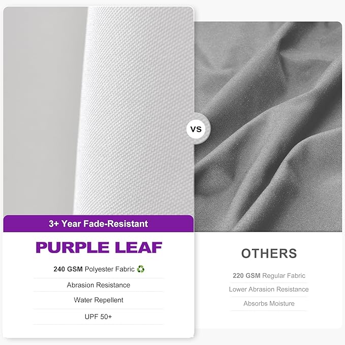 PURPLE LEAF 9' X 12' Left-right Tilt Patio Umbrella Outdoor Cantilever Swivel - Image 4
