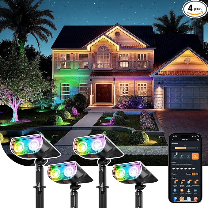 Linkind Smart Solar Spot Lights Outdoor SL5C, Solar Lights Outdoor Spotlight by Linkind