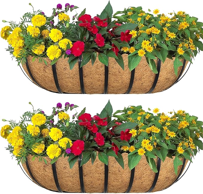 2pack 30-inch Window Sill Window Railing Planters by SMYAXUNW