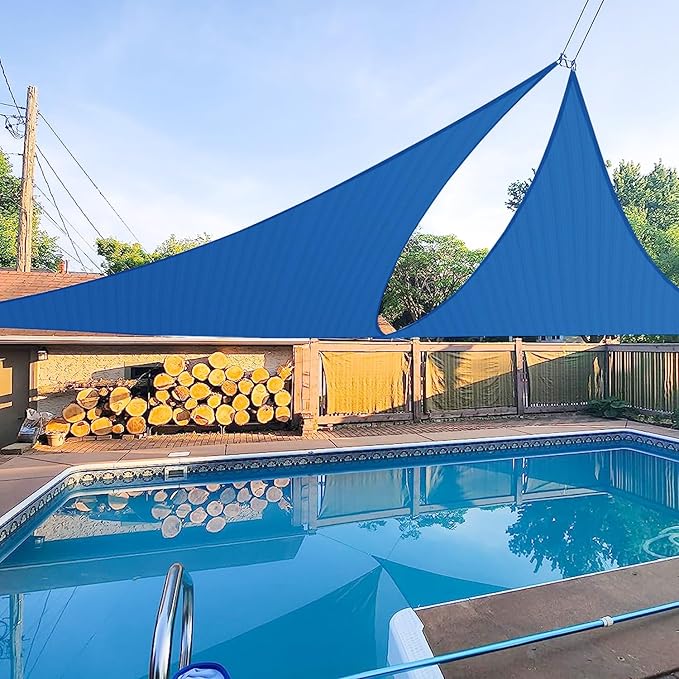 E&K Sunrise 19' x 19' x 19' Sun Shade Sail Triangle Canopy Shade Cover UV Block by EKSUNRISEINC