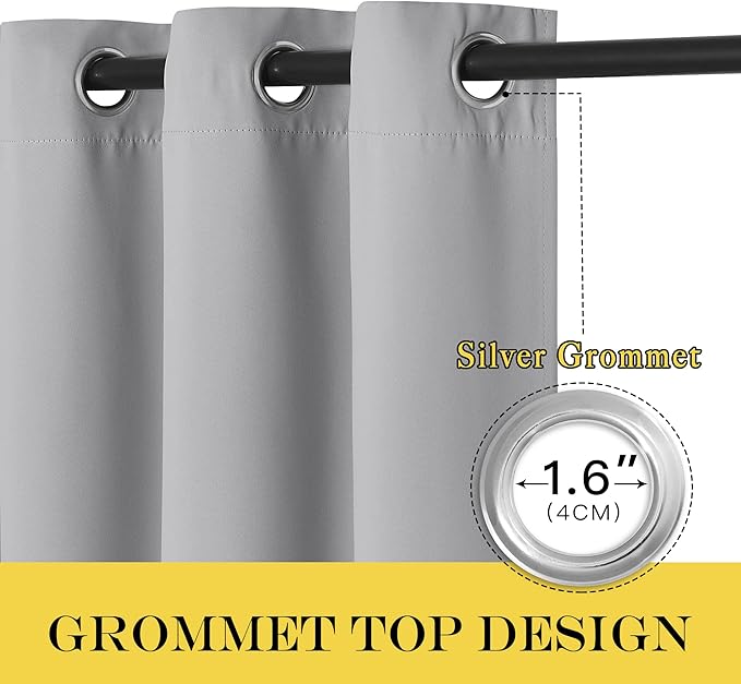 NICETOWN Sliding Door Window Treatment Blackout Patio Door Curtain Panels - Image 6