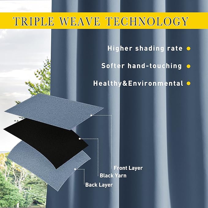 NICETOWN 2 Panels Gazebo Curtains Outdoor Waterproof & Windproof, Top & Bottom - Image 4