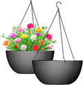 WOUSIWER 13 inch 2Pack Large Hanging Planters by WOUSIWER