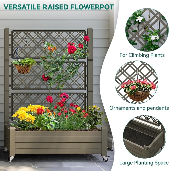 YITAHOME 3.6x1.5x5 FT Planter Box Trellis - Image 4