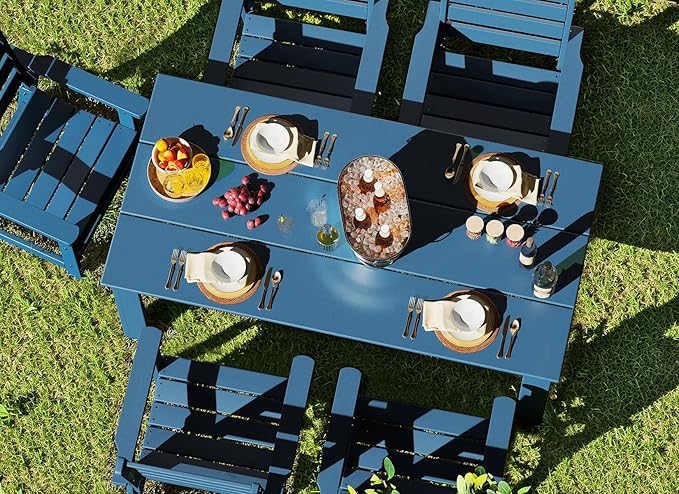 GREENVINES Outdoor Dining Table | 67’’ | HDPE | Rectangle Tables - Image 4