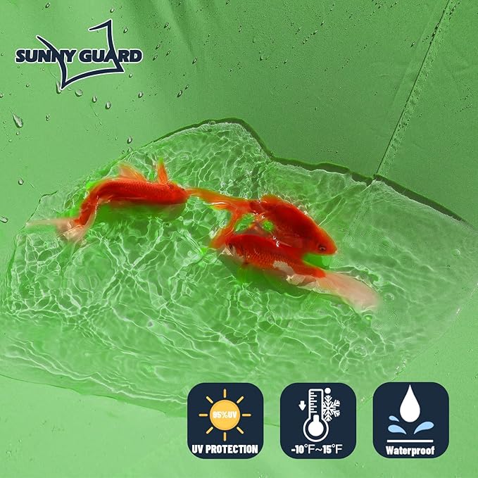 SUNNY GUARD Waterproof Sun Shade Sail 8'x10'x12.8' Lemon Green Right Triangle - Image 3