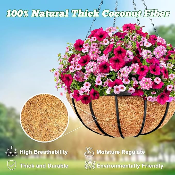Y&M 2pcs 16“ Round Coconut Fiber Liner - Image 7