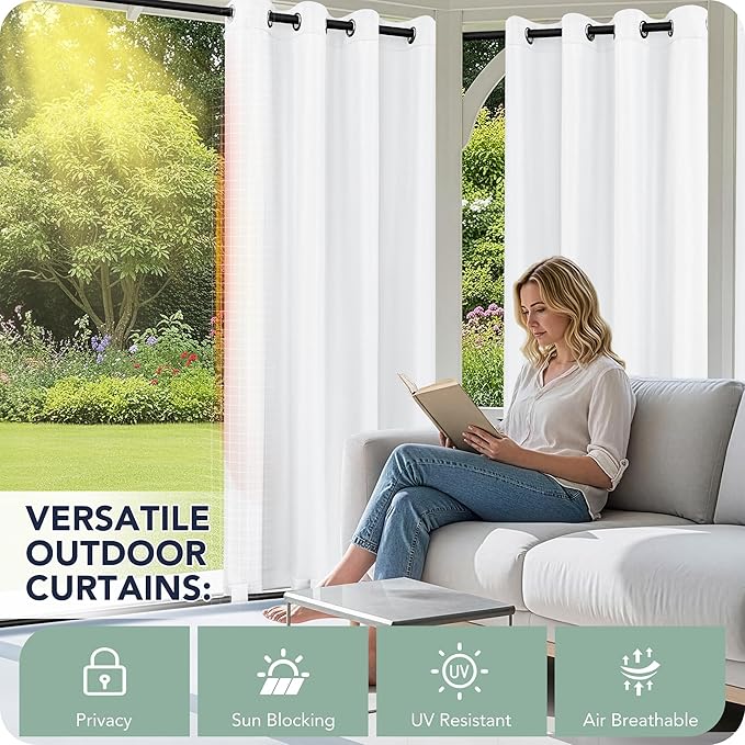 Patio Curtains Outdoor Waterproof 6 Panels - Image 3