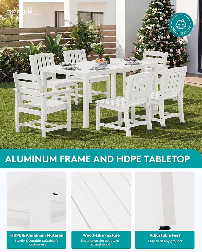 SERWALL Outdoor Expandable Dining Table 60" - Image 5