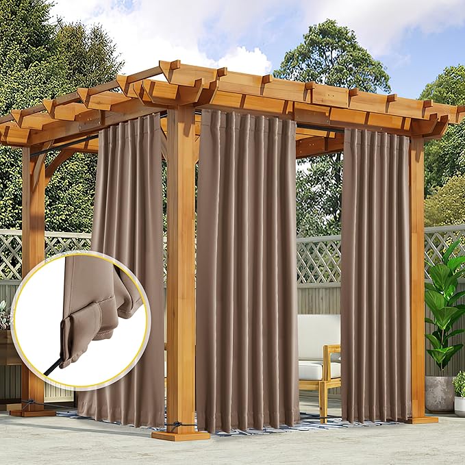 NICETOWN 2 Panels Outdoor Curtains - Image 4
