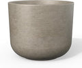 Kante Round Concrete Planter, 9 Inch Dia Classic Style Large Plant Pot by Kante
