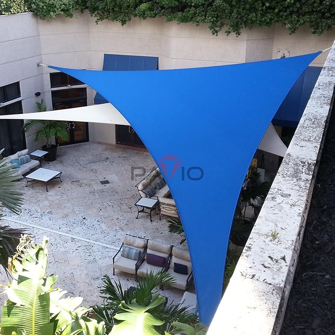 Patio Paradise 10' x 10' x 9'10" Sun Shade Sail Triangle Canopy, Permeable - Image 4